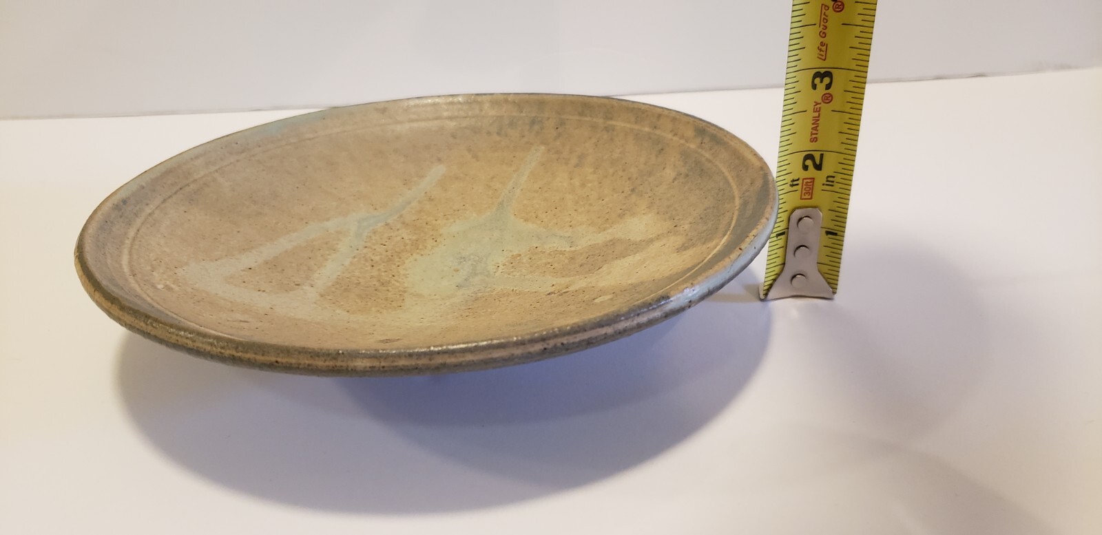 Pottery Plate Natural Blue Grey Brown Tones Has A Rough Texture Western Style