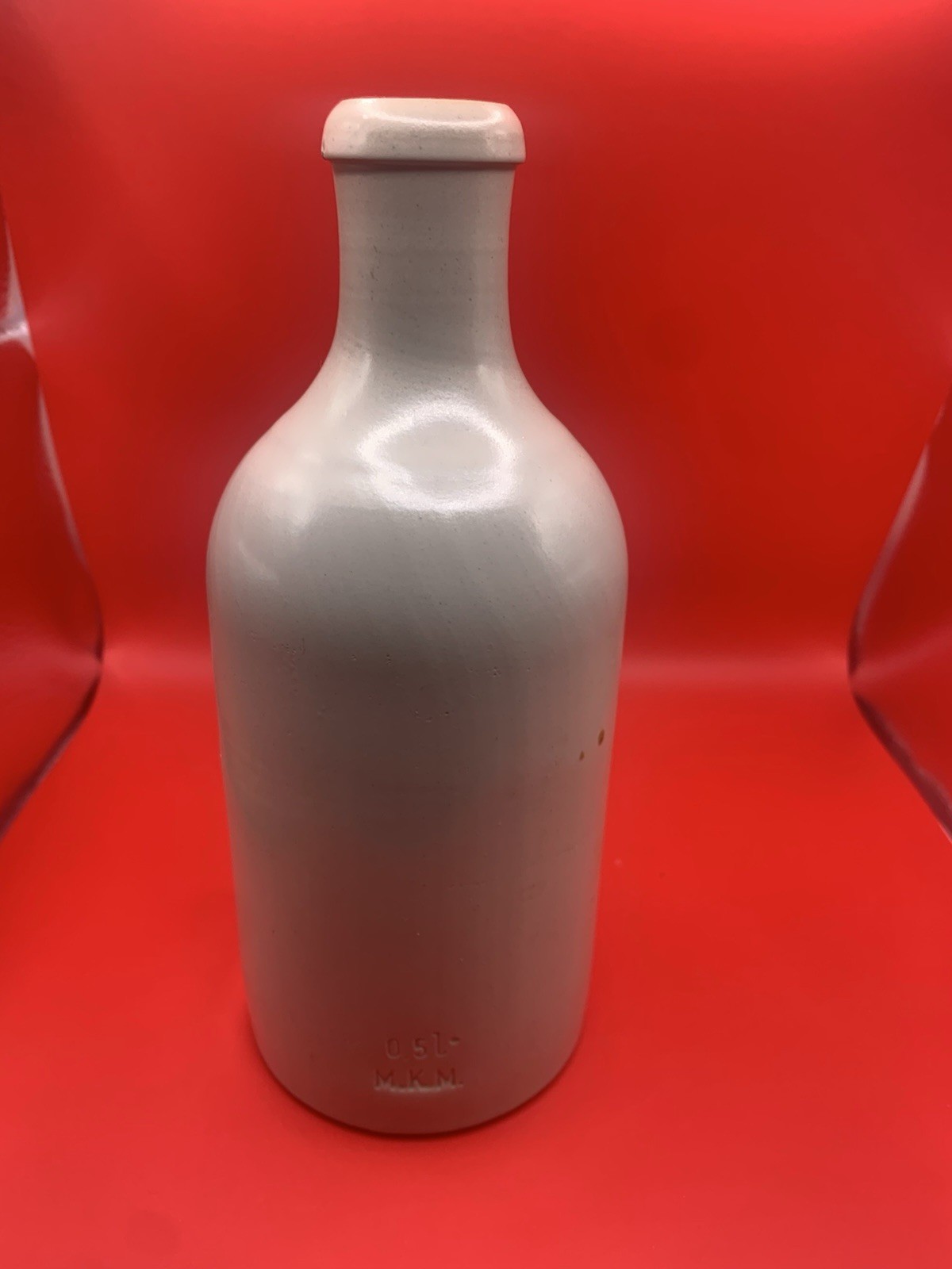 VTG Polish MKM 0.5L Stoneware Bottle Jug Glazed Ceramic Rustic Decor