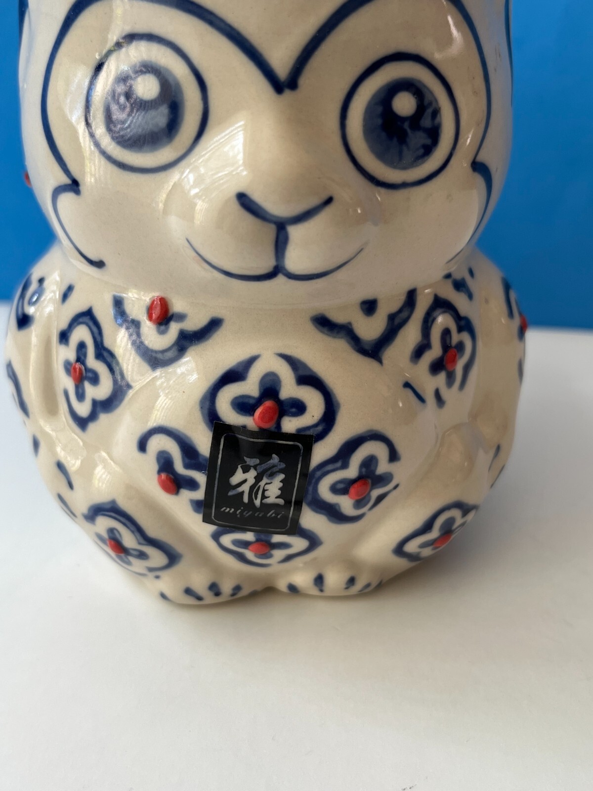 MIYABI YOKOHAMA STUDIO 3D Monkey Hand Painted COFFEE Tea Cup Mug Tail Handle
