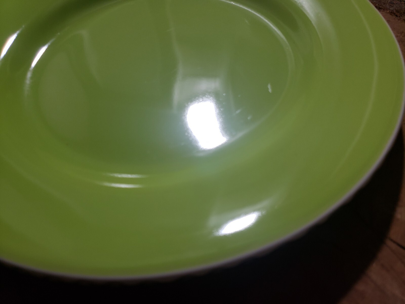 Set Of 6 Fapor Portugal Vivid Green Ceramic Dinner Plate.