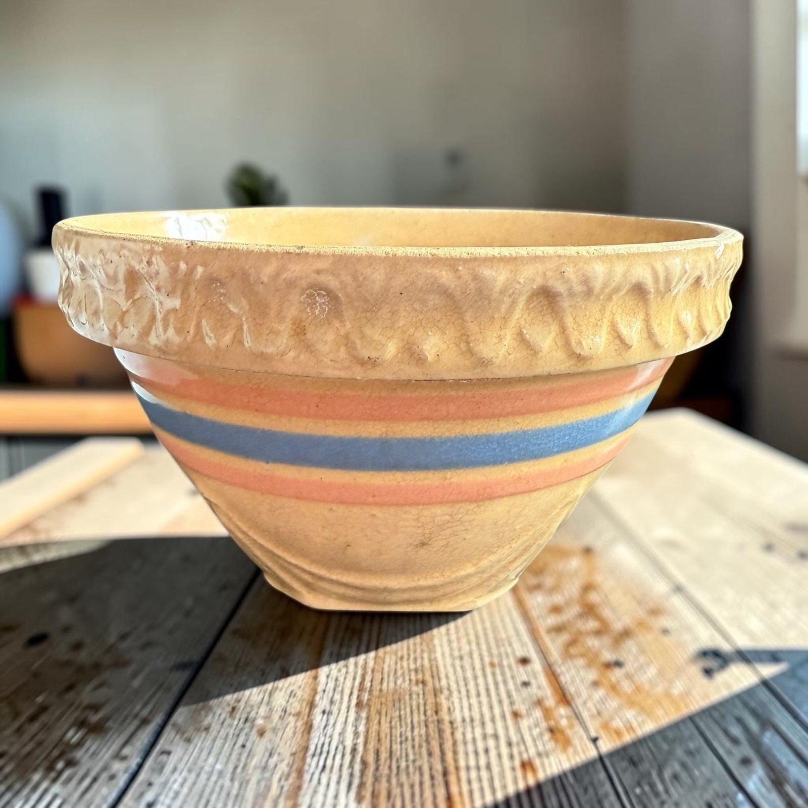 Vintage McCoy Pottery Mixing Bowl Kitchenware circa 1920s 6 1/2”