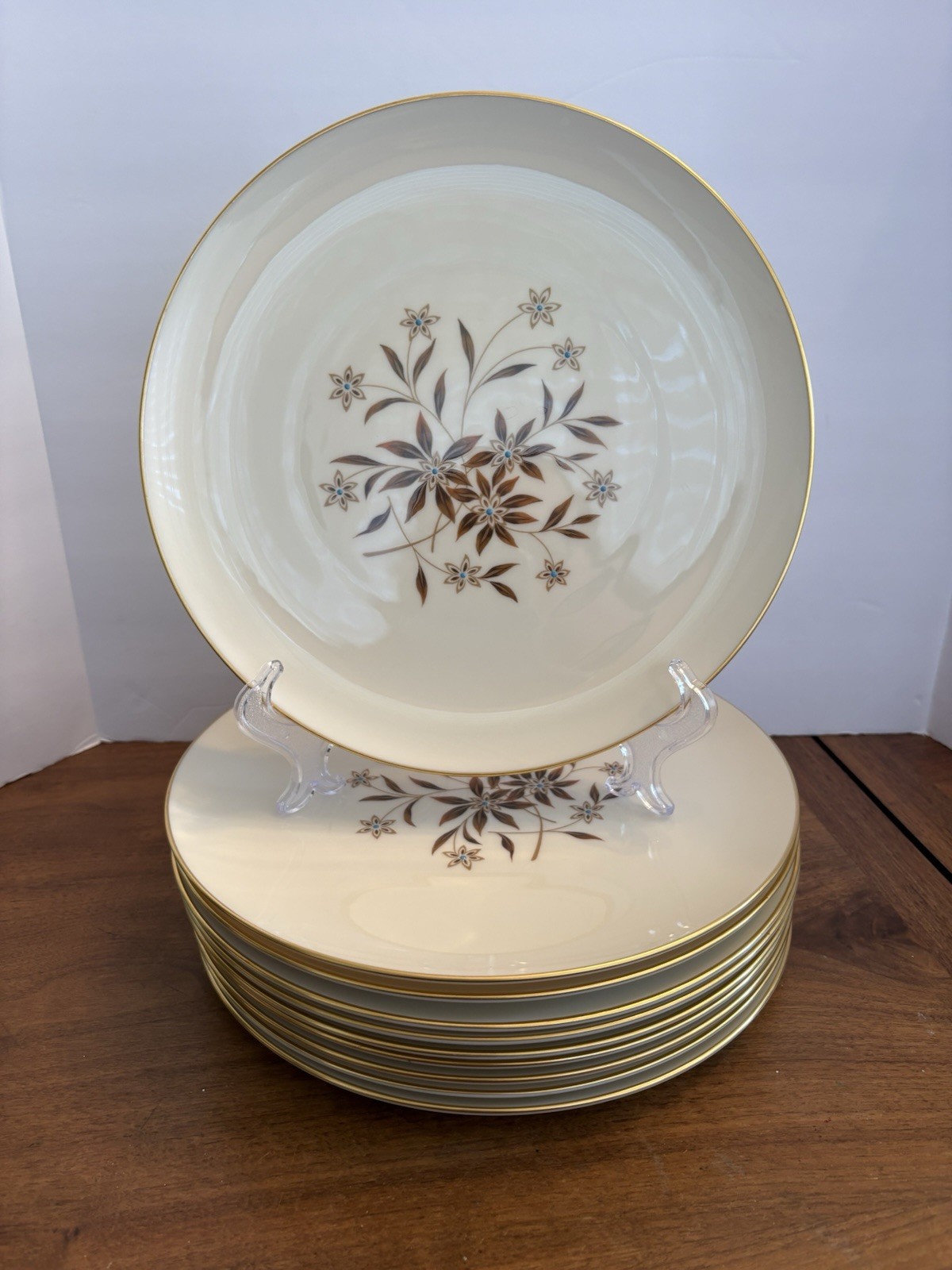 Lenox Starlight 10 3/8” Dinner Plates (10) Piece Set MADE IN THE U.S.A Vintage
