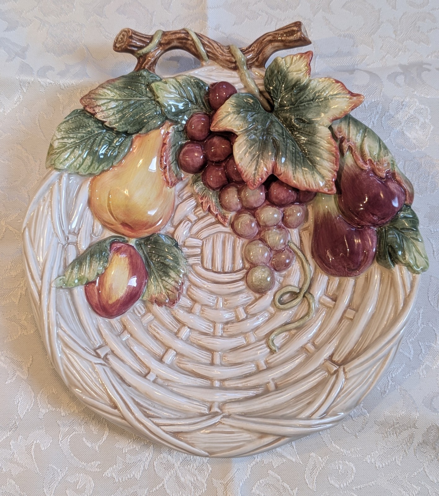 Fitz & Floyd Classics Country Gourmet Plate Embossed Fruit Summerween Decor 10″