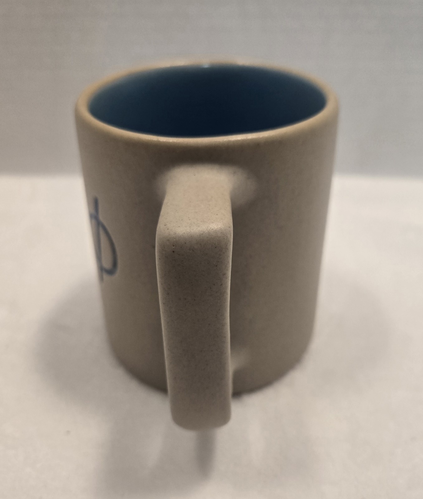 Vintage Pigeon Forge Pottery BI – BETA Phi Sorority Mug Gray And Blue In Side