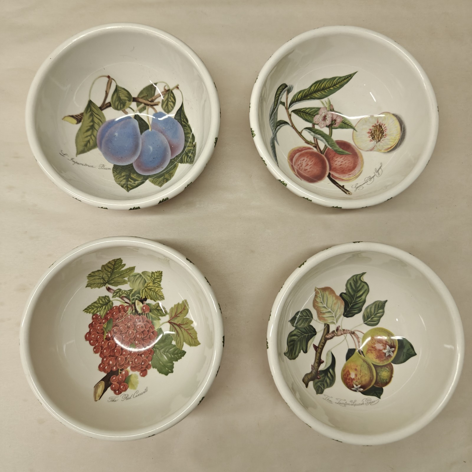 (4) Portmeirion Pomona Fruit/Dessert Bowls 5-1/2in – Made in England