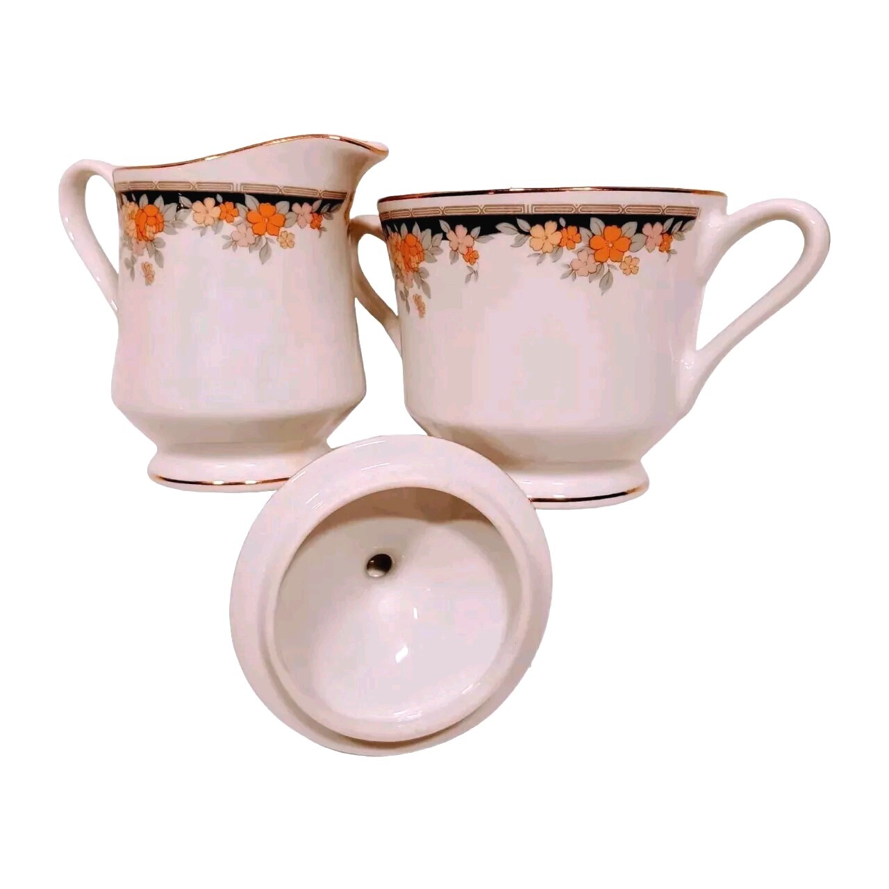 Epoch Elegant Dining Creamer & Sugar Set in Park Manor Pattern #6502