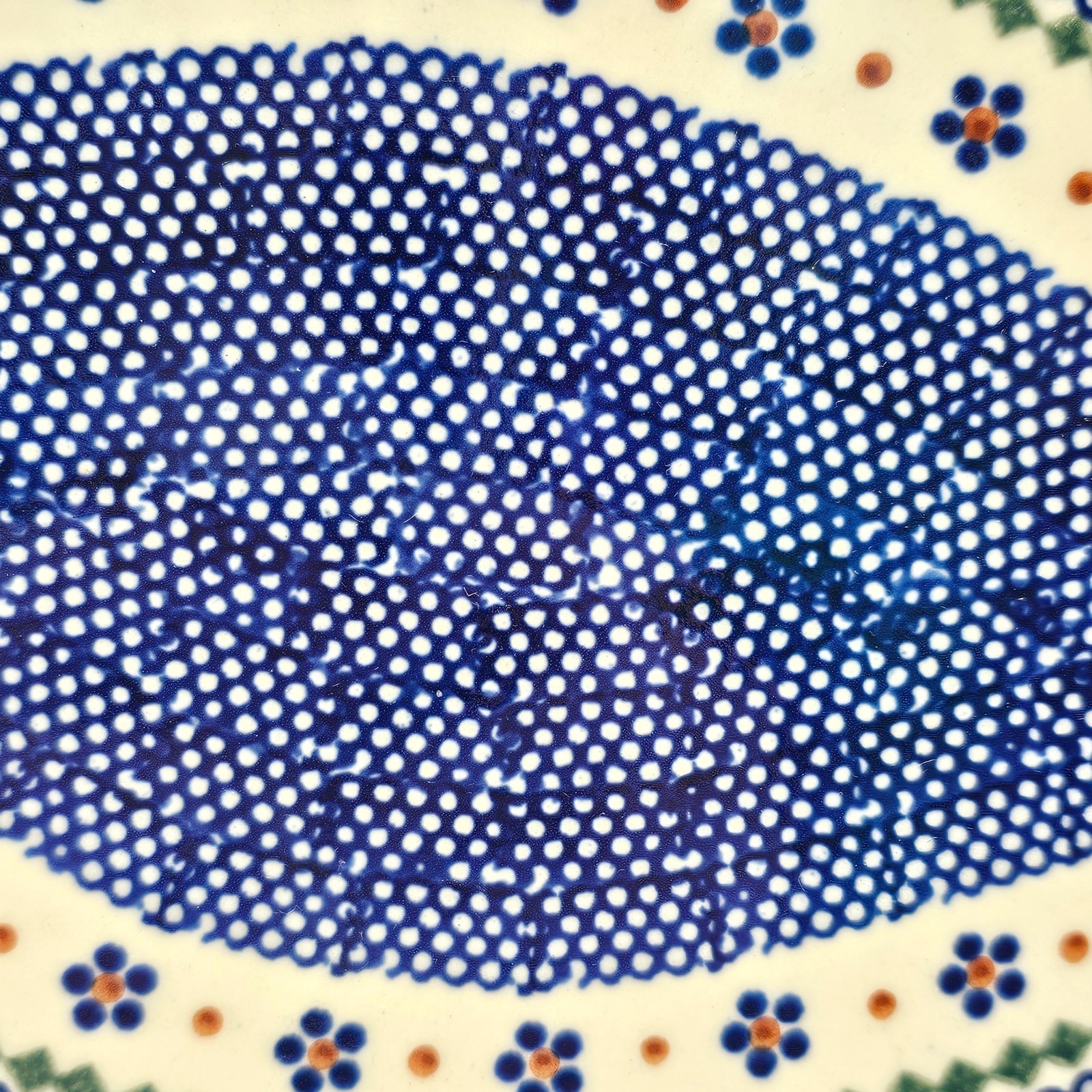 VTG VENA UNIKAT Polish Pottery Teardrop Dish M Hand Painted Boleslawiec 14.25″