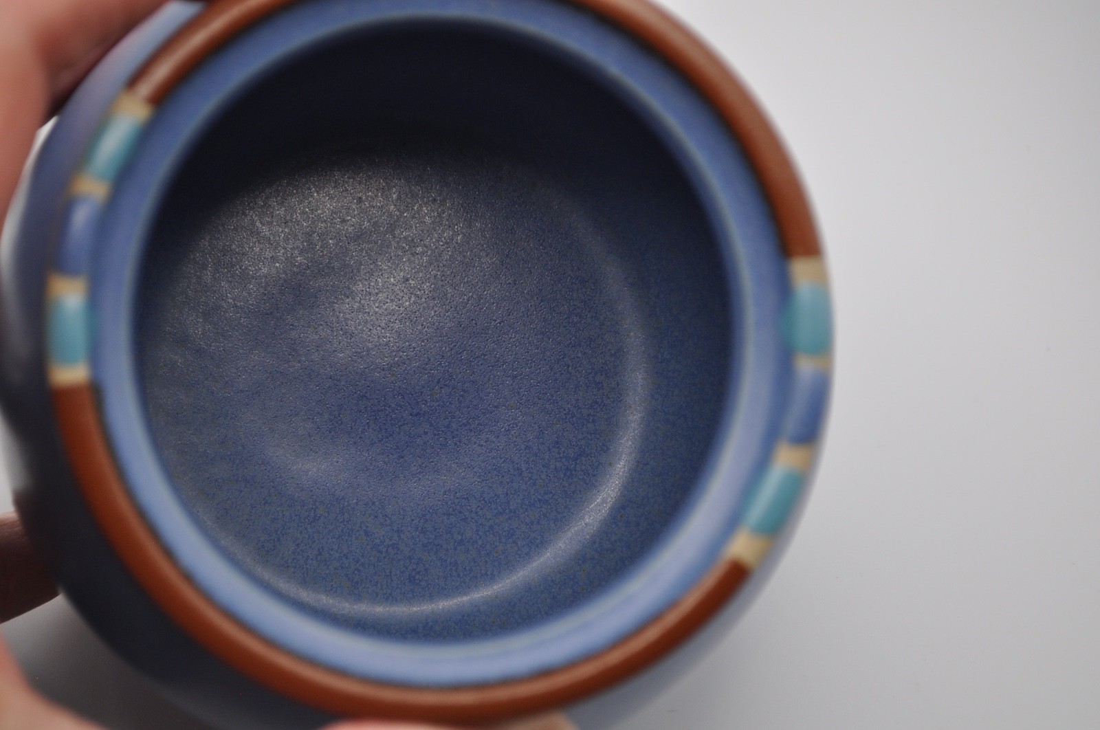Dansk Sky Blue Mesa SUGAR BOWL W/LID Portugal-Scandinavian Design-2 Pc