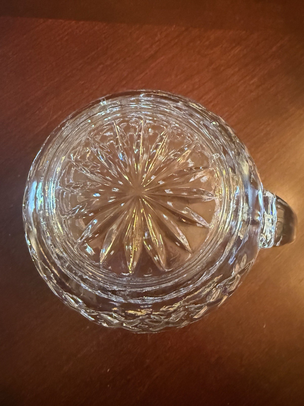 Vintage Heavy FTY2 Collection By FTD Crystal Small Cut Crystal Pitcher