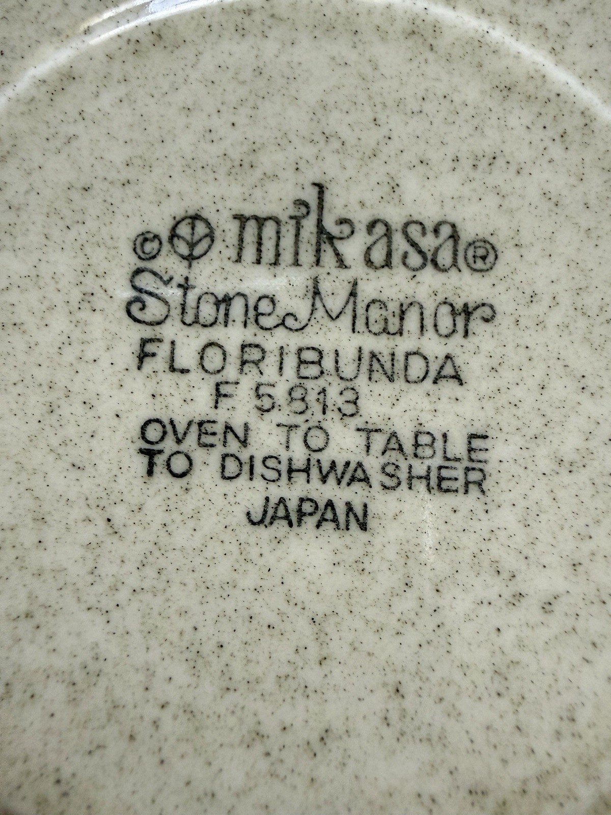 Vintage Mikasa Stone Manor FLORIBUNDA Saucer F5813 Ironstone 6 1/2″ (6pc)
