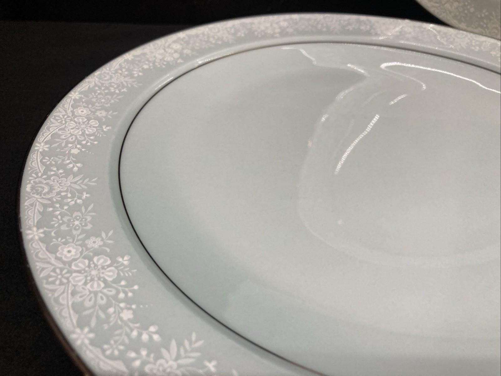 Noritake Fidelity 8003 Dinner Plates Blue 10 1/8” Set of 3