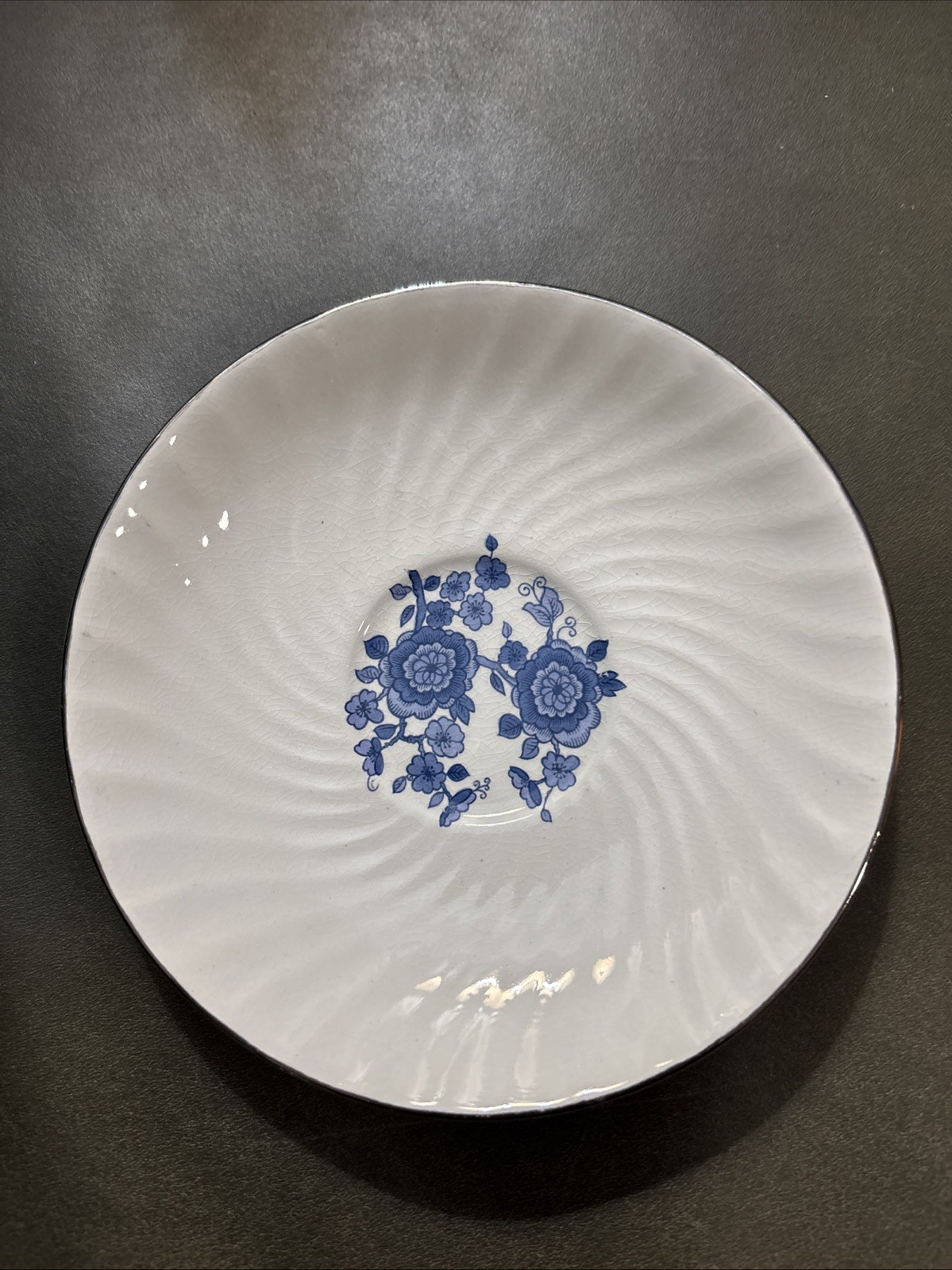 Wedgwood Royal Blue Ironstone Saucer 5 7/8 In