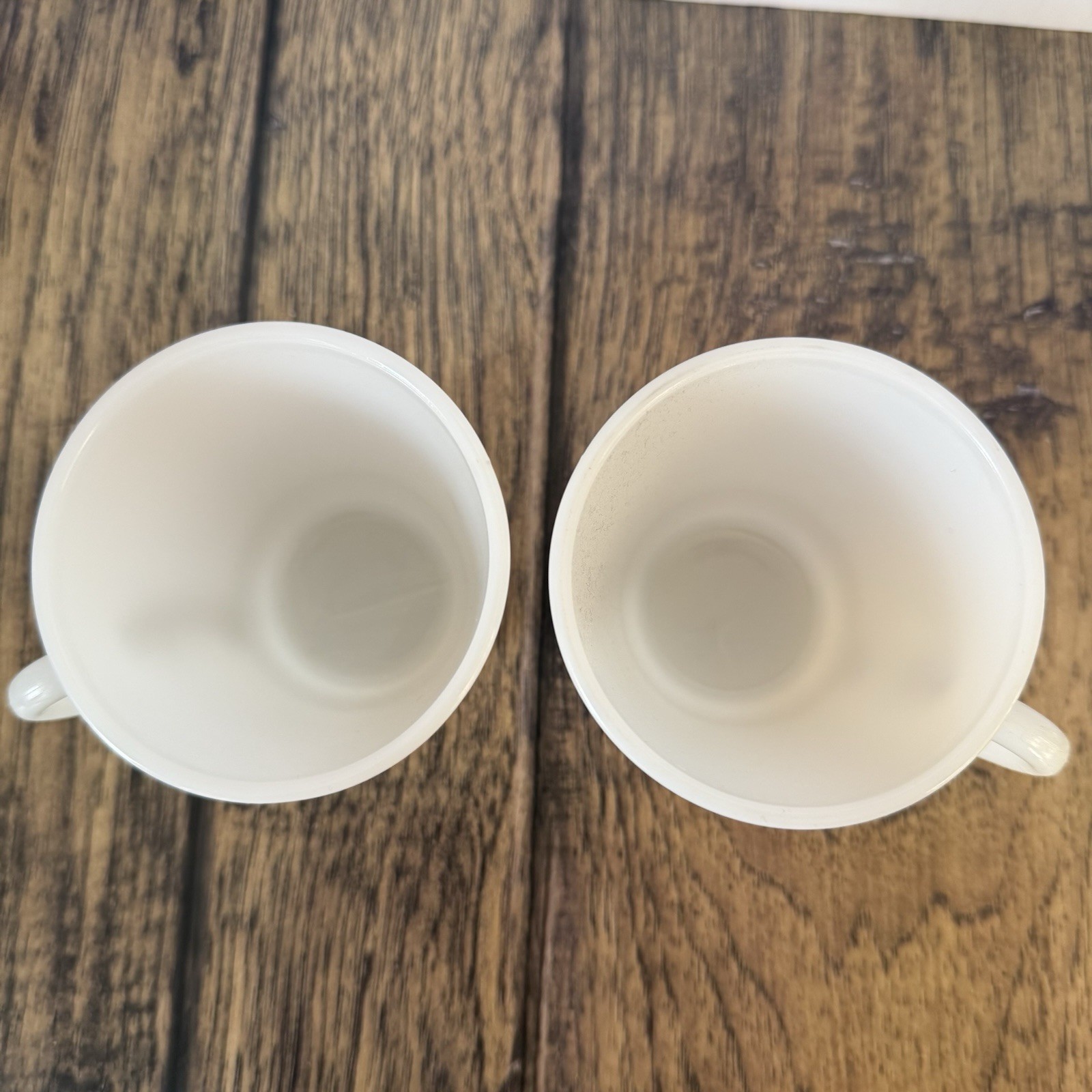 Vintage Milk Glass Set Of 2 Tea/Coffee/ Espresso Cups 3″ Tall White