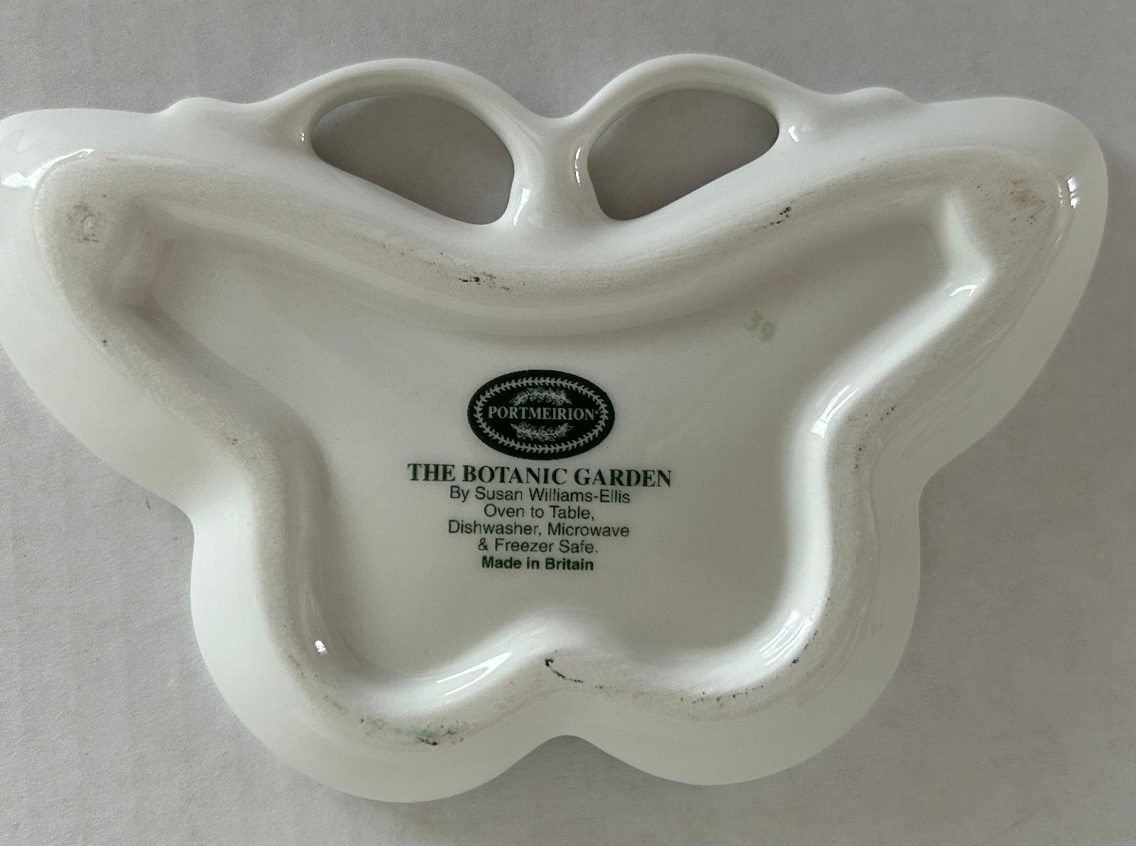 Portmeirion Botanic Garden Butterfly Spoon Rest Dish Bee Dragonfly Ceramic