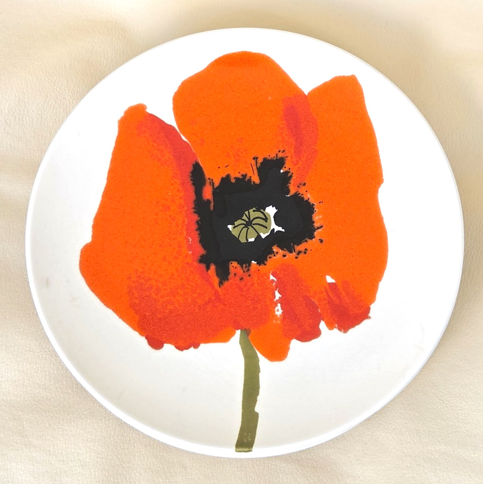 Vintage Mikasa Vera Red Poppy 9 pc. Set Dinner Salad Plates Platter Japan F7101