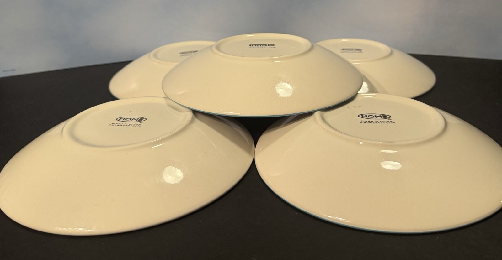 HOME Dessert Salad Plates TGT8 Concentric Multicolored Bands, Set of 5 ~PLS READ