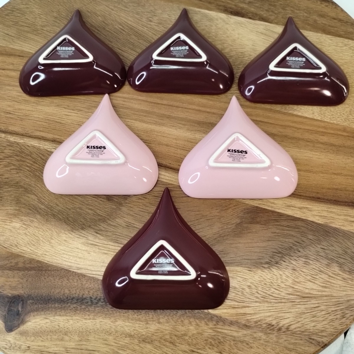 Vintage Fitz & Floyd Hershey’s Kisses Heart Tidbit Dishes Set of 6 Rare