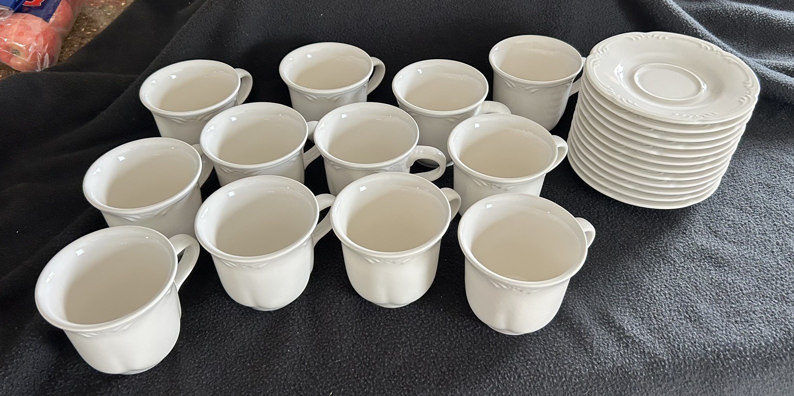 Pfaltzgraff Filigree Cup and Saucer 12 Sets Available