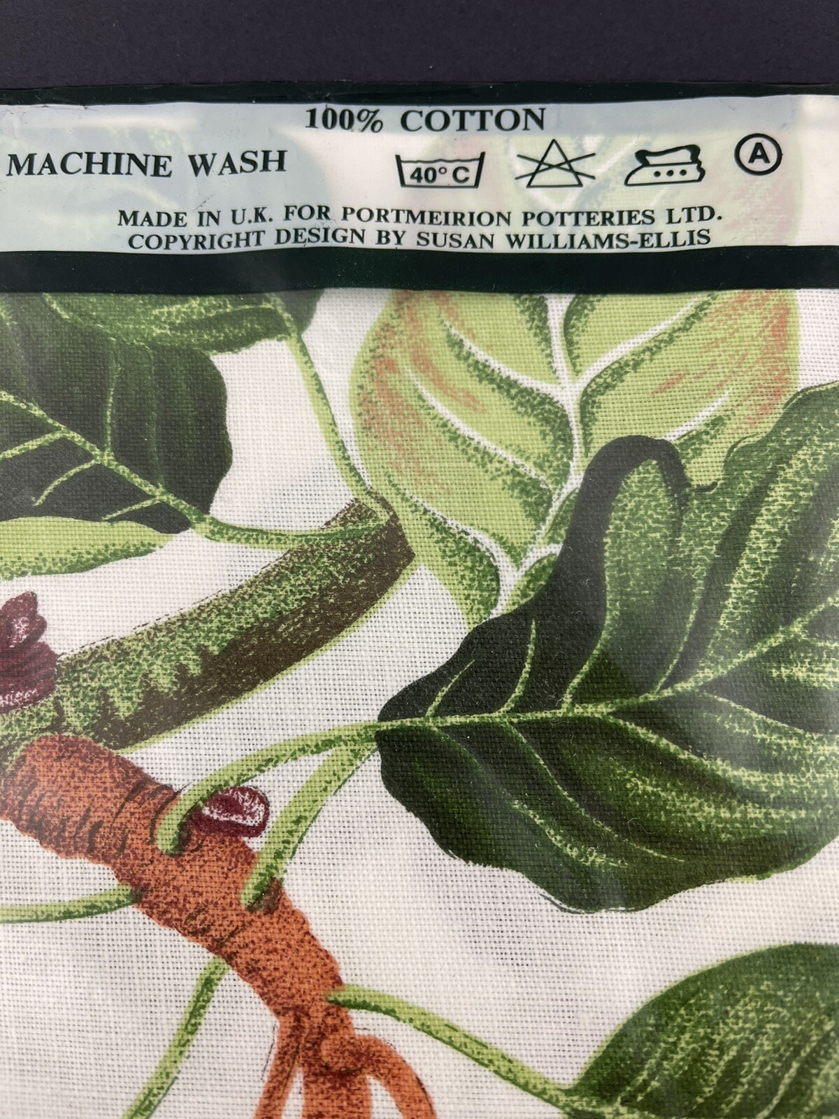 PORTMEIRION POMONA THE TEINTON SQUASH PEAR TEA TOWEL – MINT