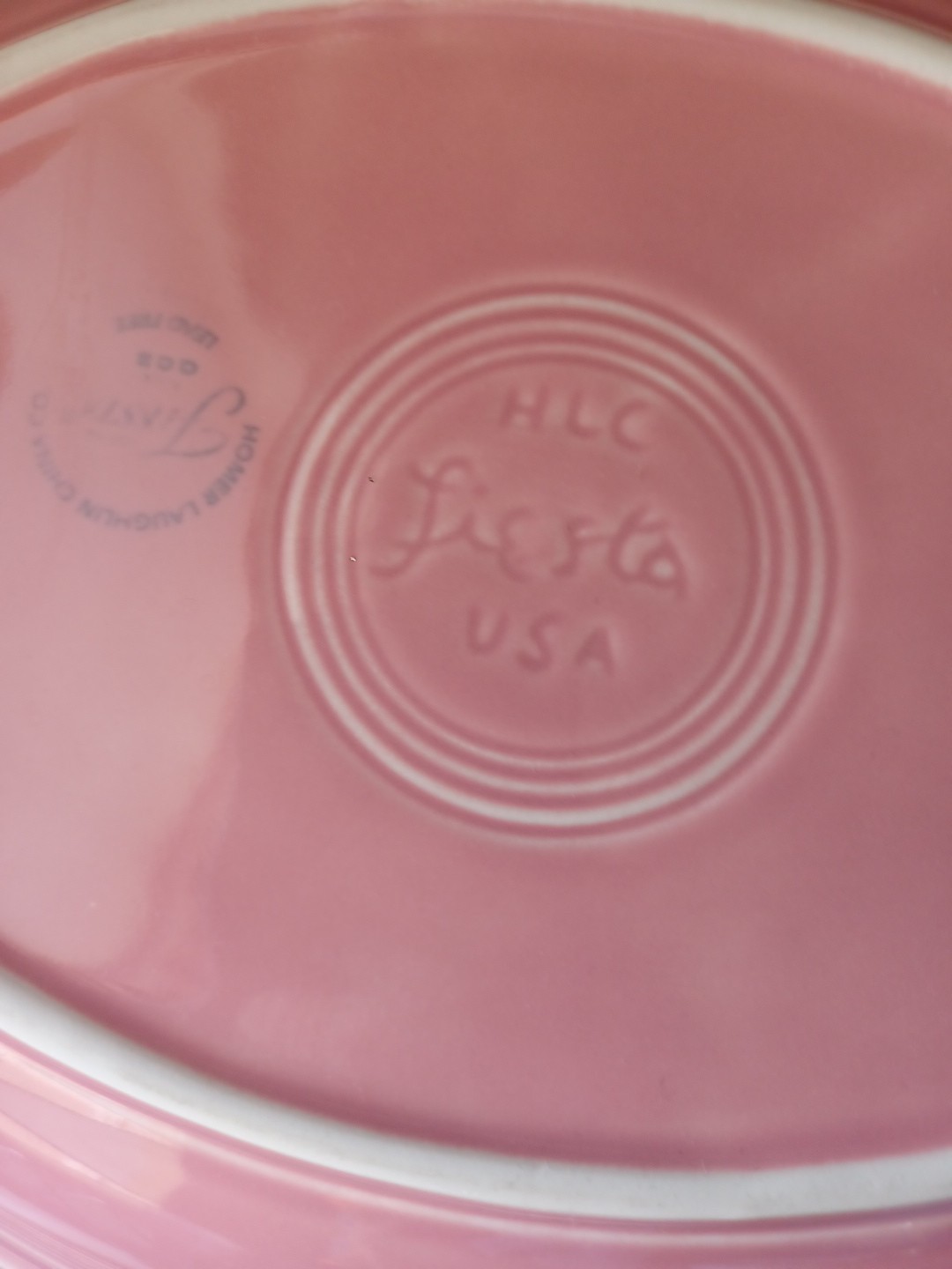 1 Vintage Out Dated Color Of Rose Pink Oval Platter 12inx 9in