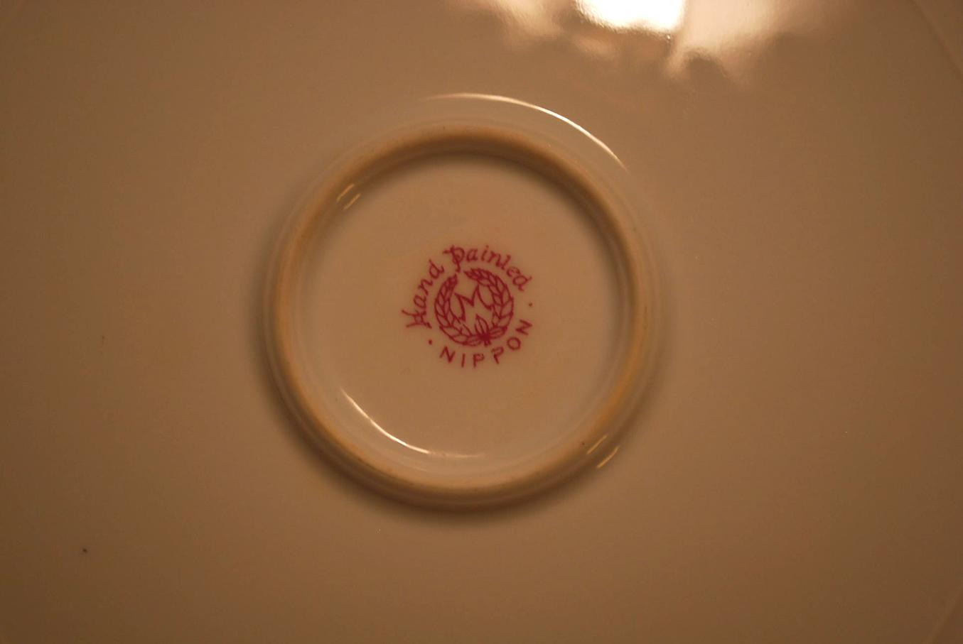 Vintage Noritake 12″ Plate Platter GOLD MORIAGE BEADING Hand Painted Nippon ‘M’
