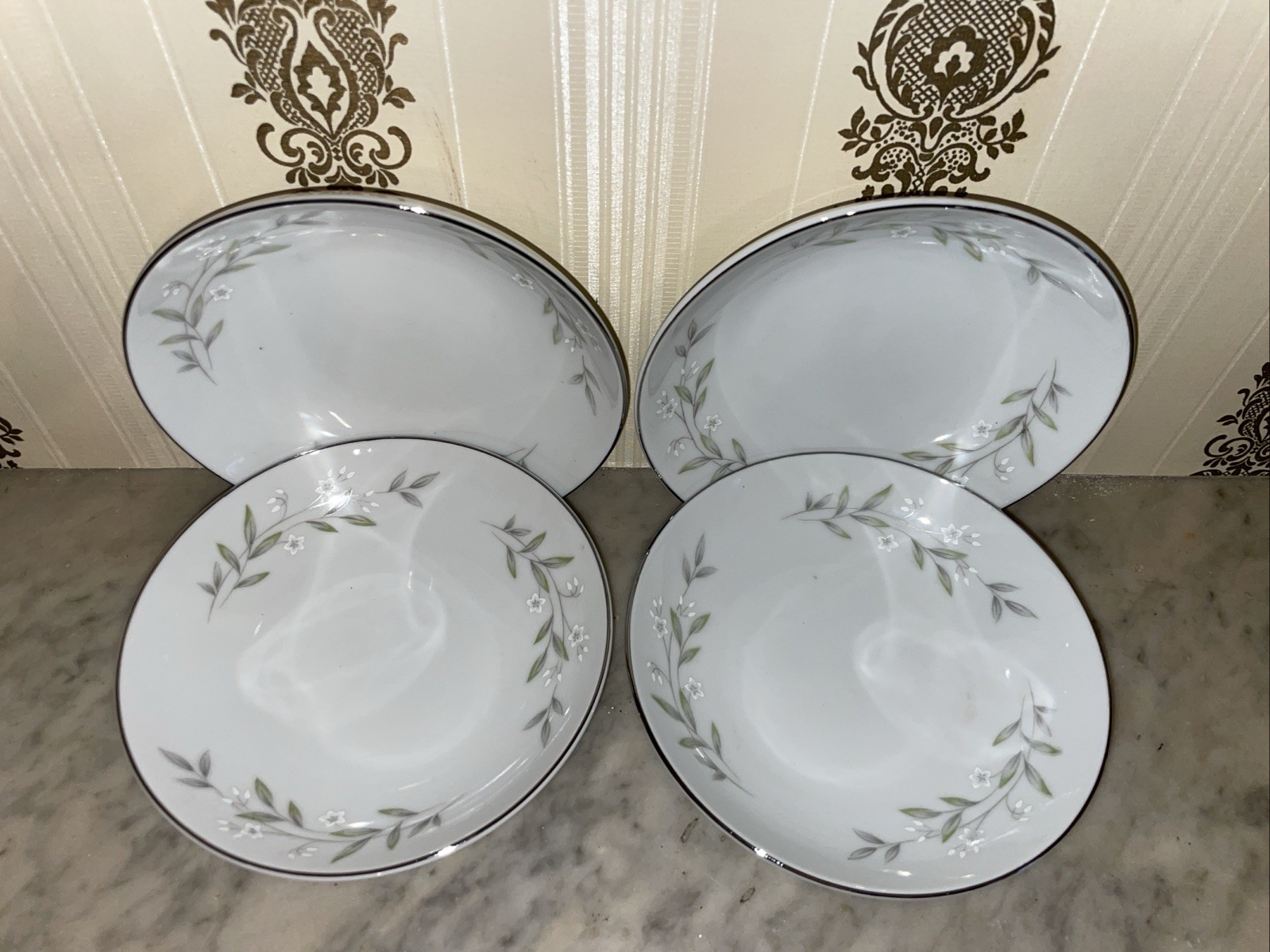 Discontinued 101 Pattern St Regis Fine China Japan Set Of Four 5.5″ Berry Bowls