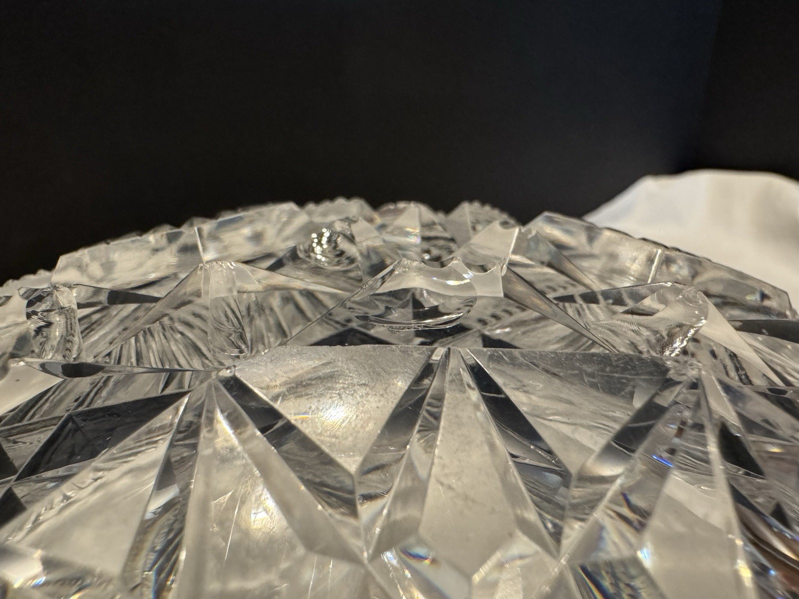9” American Brilliant Period Crystal Glass Cut Bowl