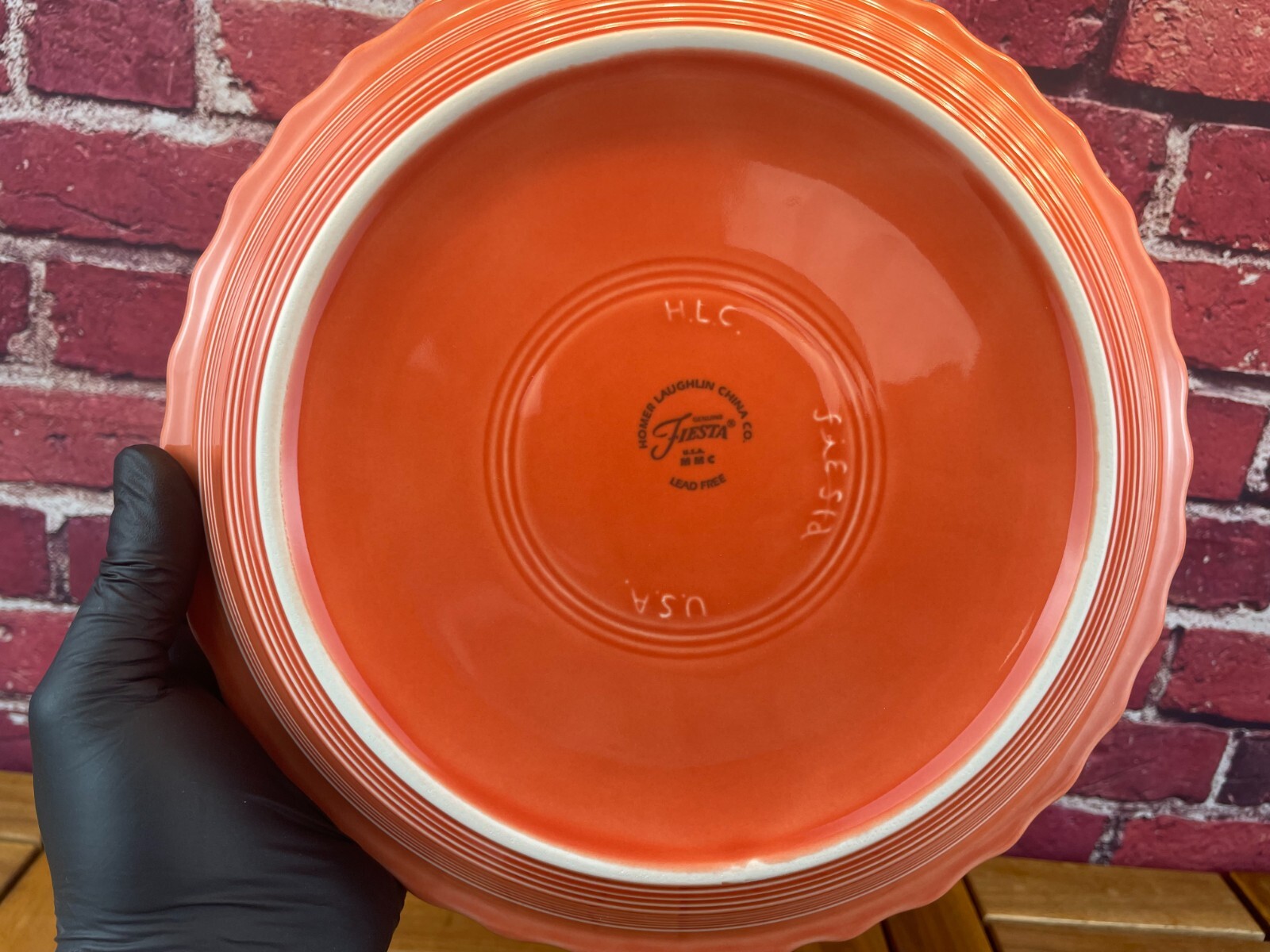HOMER LAUGHLIN FIESTA PIE PLATE PERSIMMON 10.25″ Discontinued Pie Baker