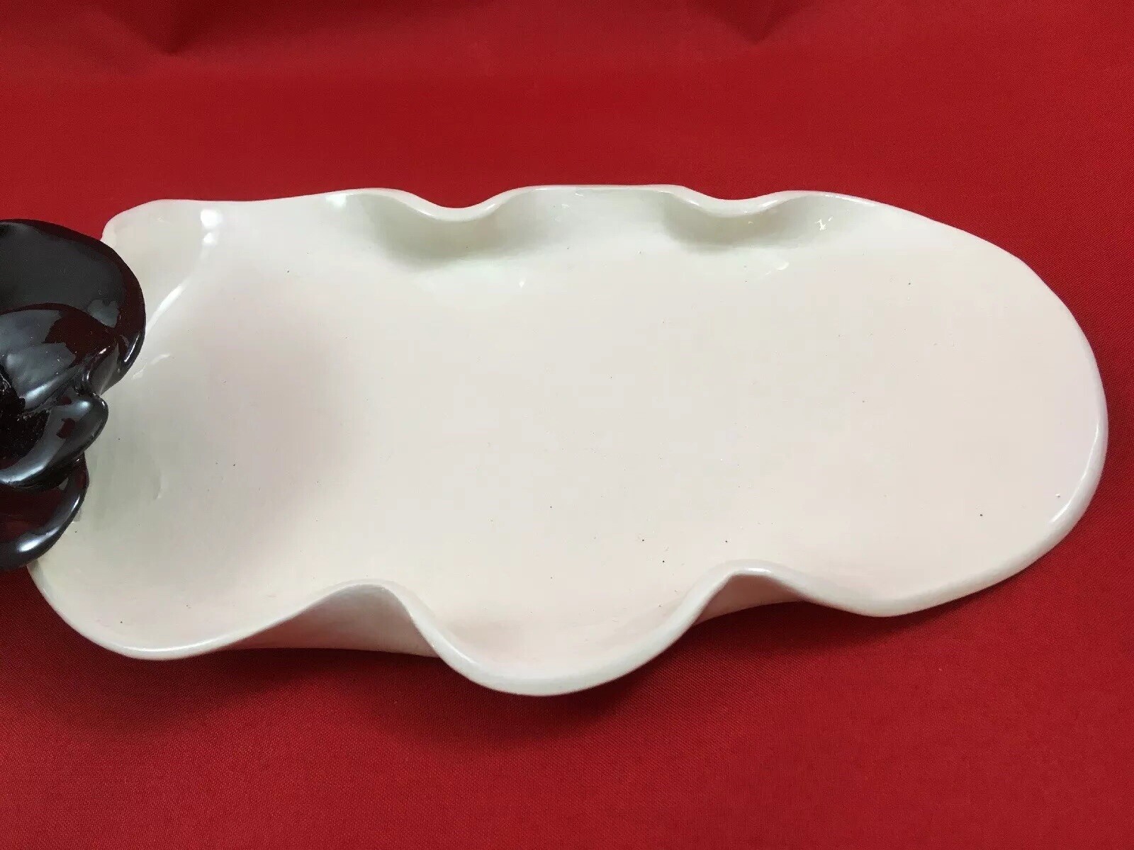 Lois Gottlieb Signed Black Rose Decorative Bowl Trinket Dish Home Decor