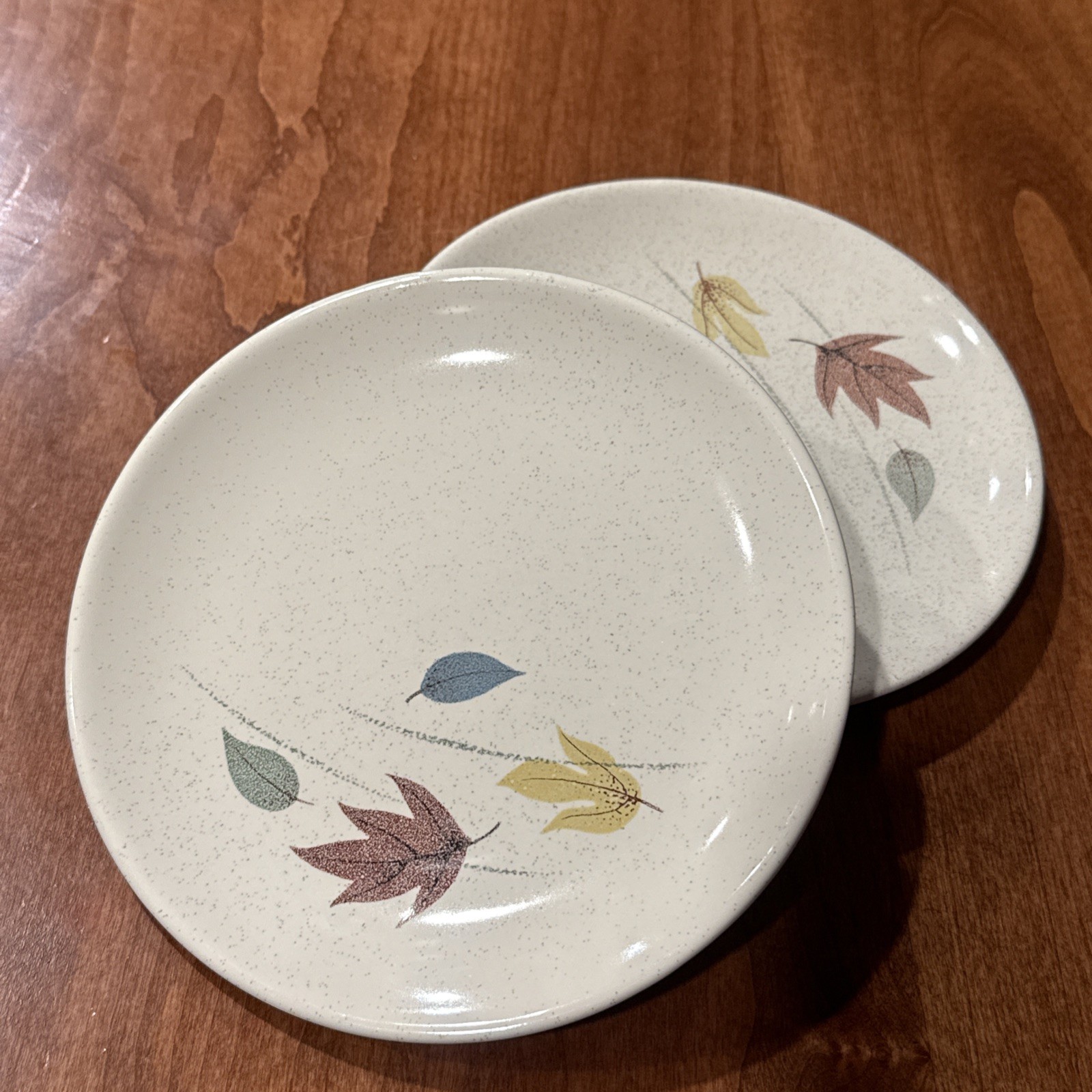 FRANCISCAN AUTUMN LEAVES Set Of (2) 6 1/2” Bread & Butter Plates •PRISTINE•