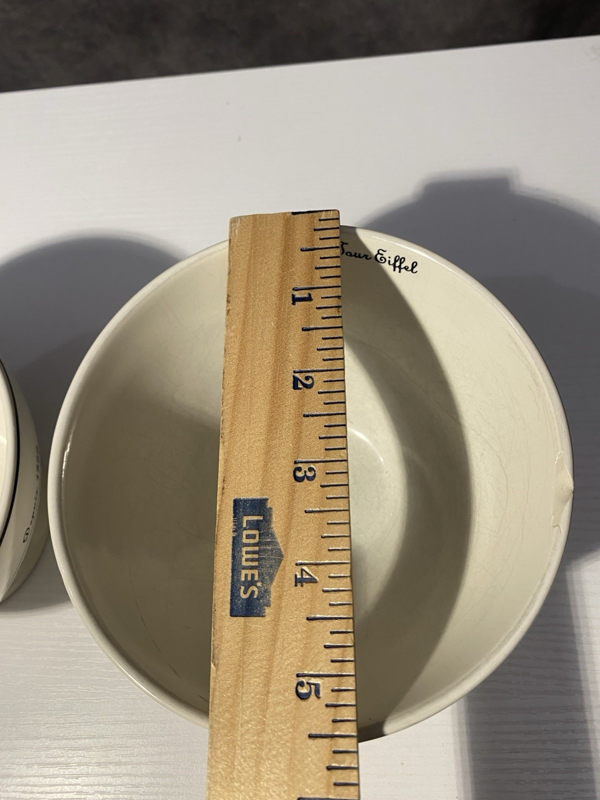 Kiss That Frog Set of 2 Ceramic Bowls Café de la Tour Eiffel 5in Thailand