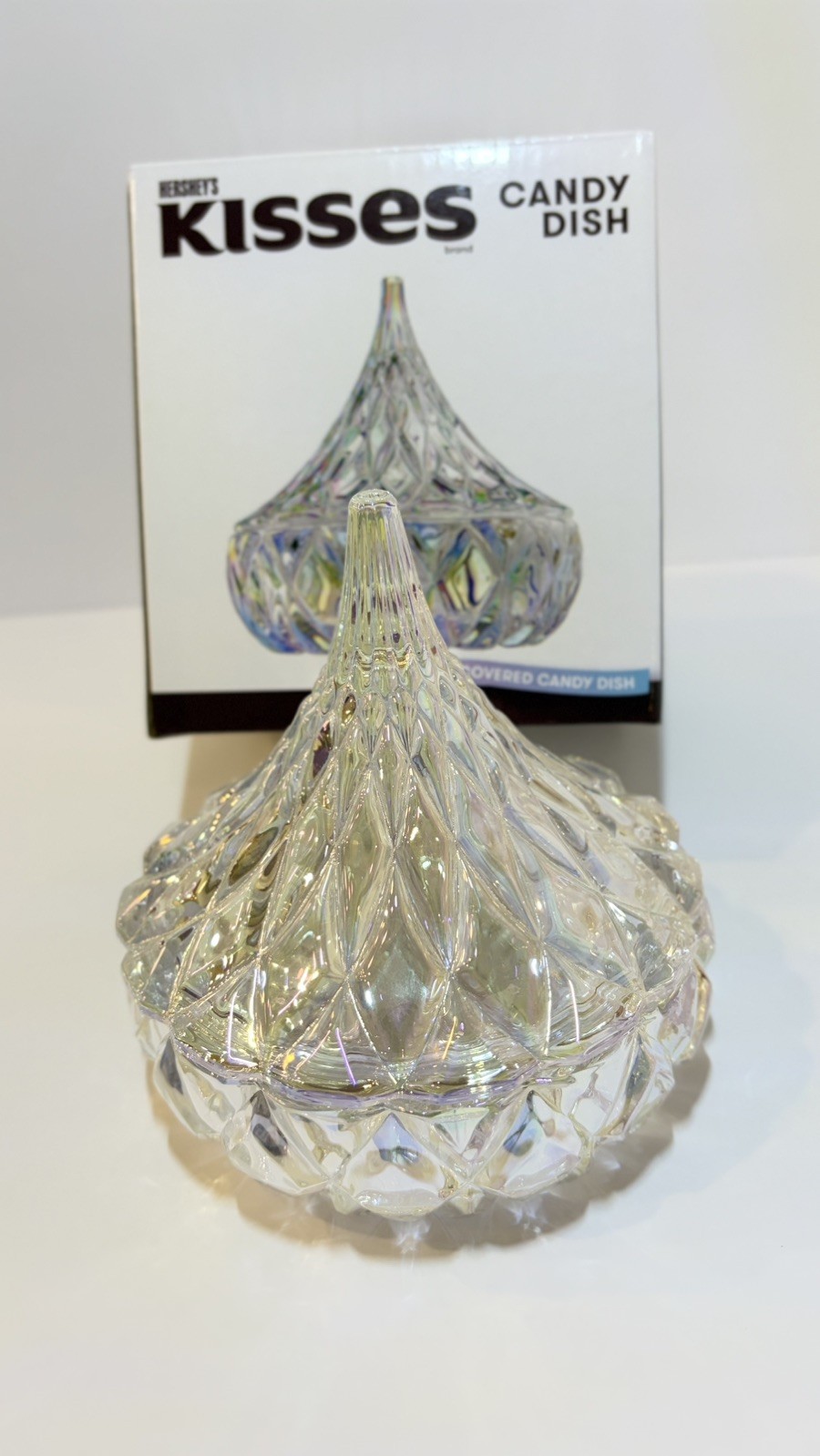 Hershey’s Kiss Candy Dish Godinger TRANSLUCENT Crystal NIB