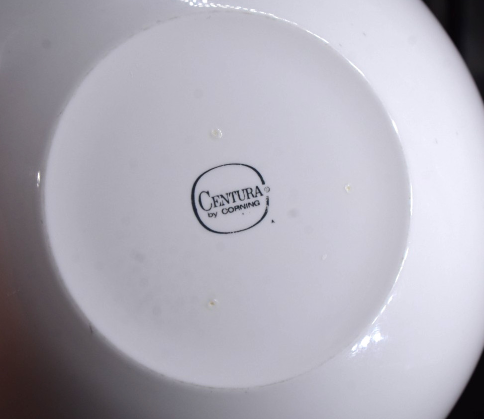 Vintage Centura by Corning Set of 6 White Coupe Cereal Soup Bowls 6.25″