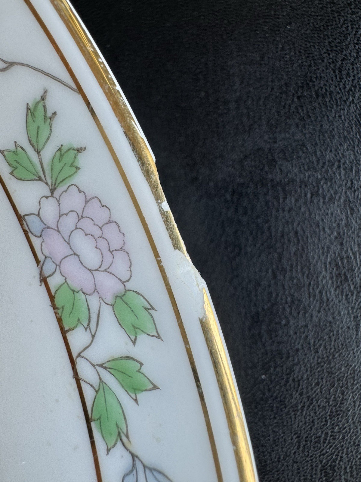 Noritake N1611 Field Japan (4) Dinner Plates Flowers Bees Rare Gold Hand Painted