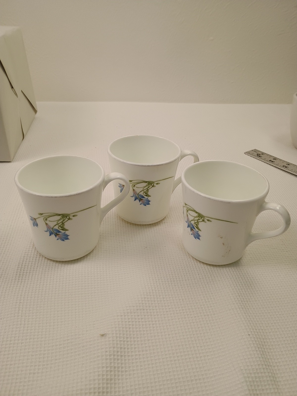 Corningware #27 Blue Dusk Bluebell Coffee Tea Cups SET of 3 cups