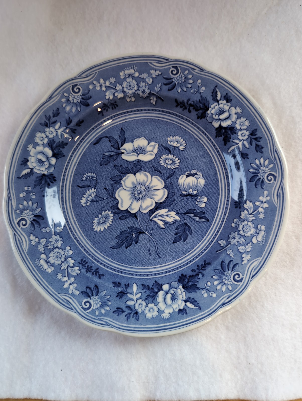 VTG SPODE Botanical 1820 BLUE ROOM COLLECTION 7.5 PLATE – ENGLAND