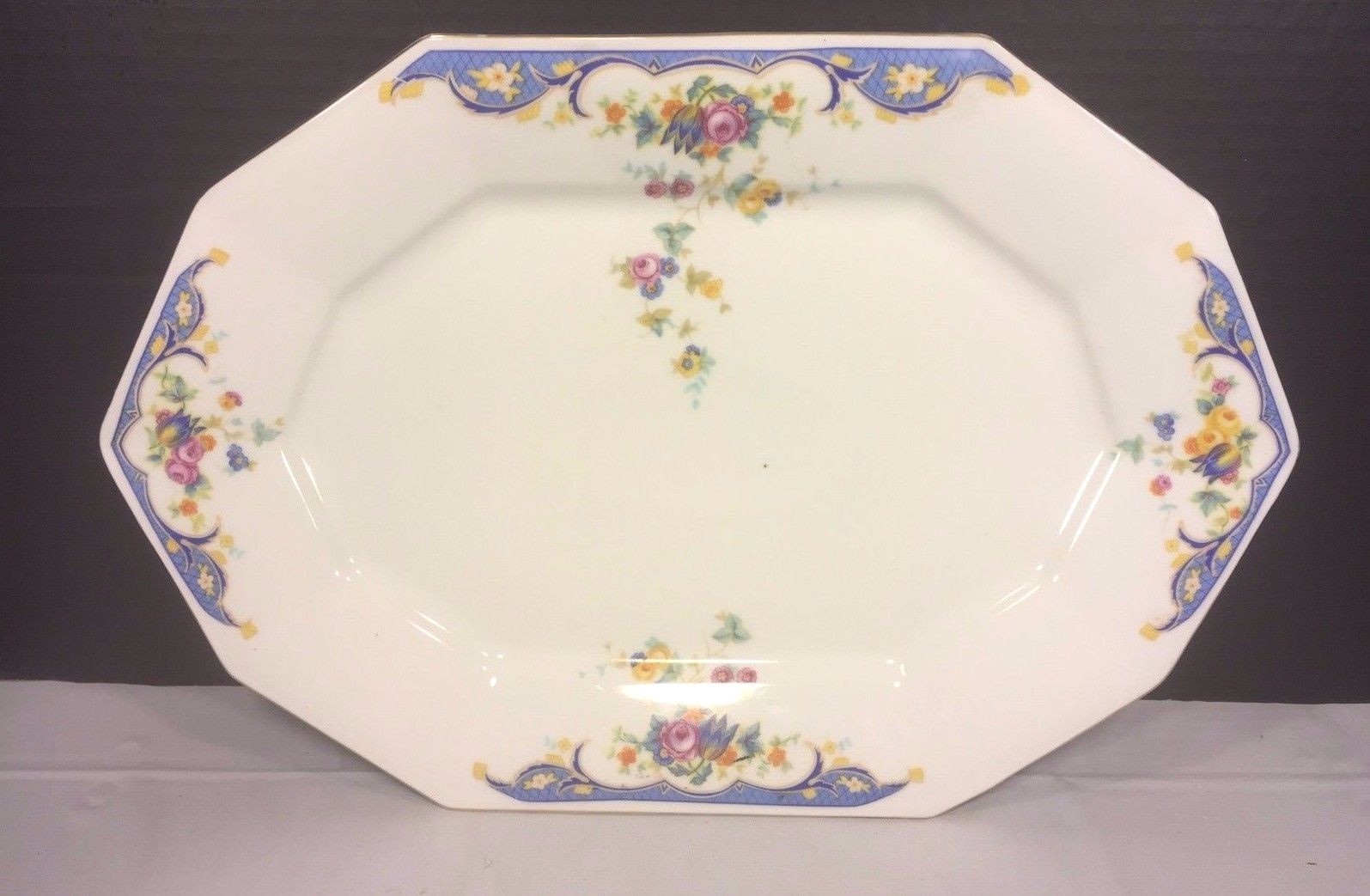 15.5″ OVAL SERVING PLATTER Princess China Belwood Alpena Pattern Bavaria