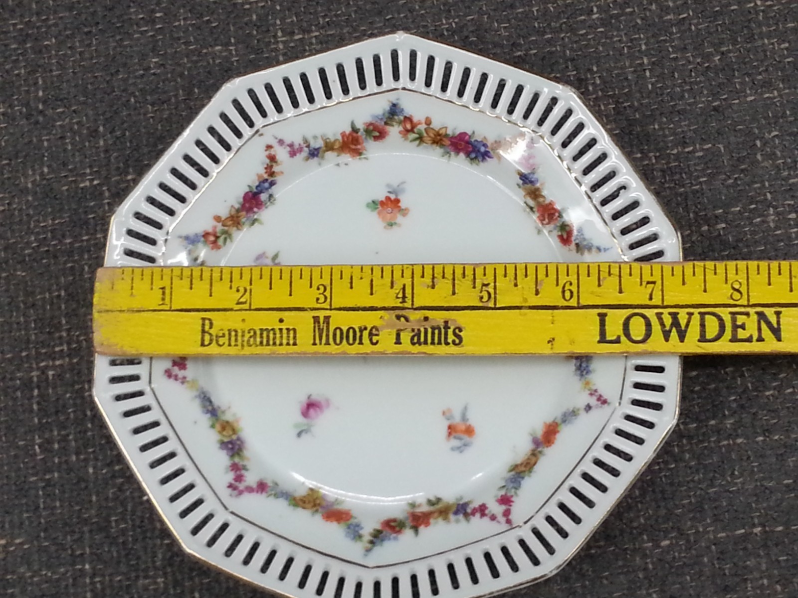 11pc Vintage Schumann Bavaria Reticulated Multi – Floral 7.25” Salad Plate