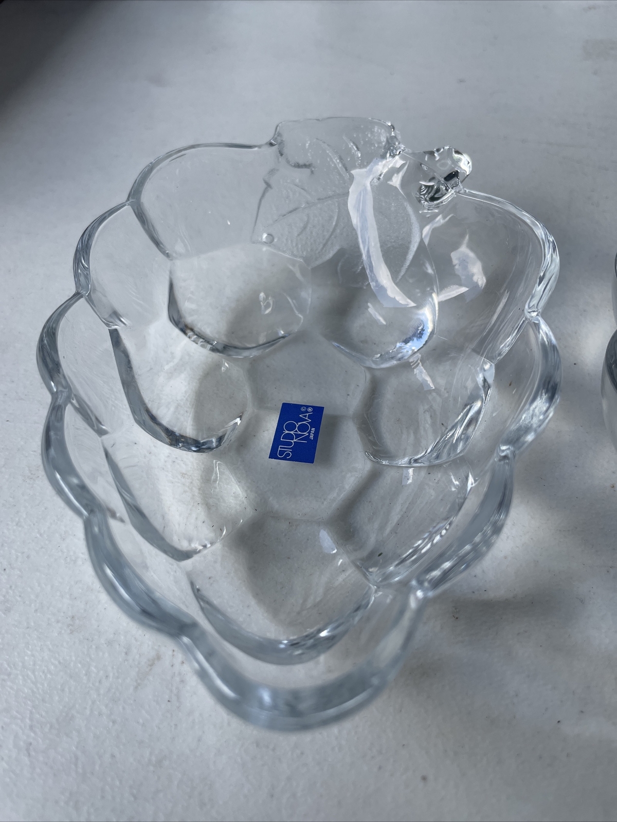 LOT OF 2 STUDIO NOVA JAPAN CANDY DISH GLASS SMALL SERVERS (H50)