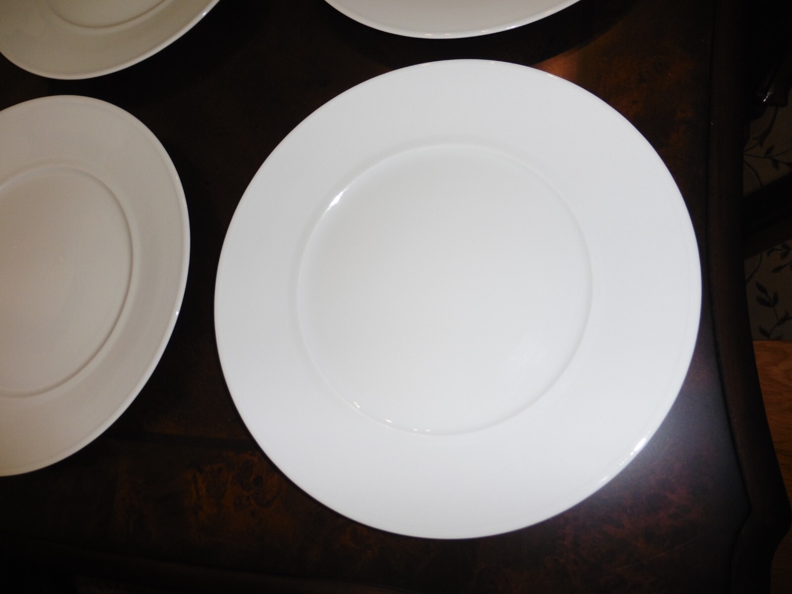 Bernardaud Limoges Atlantide Blanc Service Plates 12 1/8 Inches – Set of 6