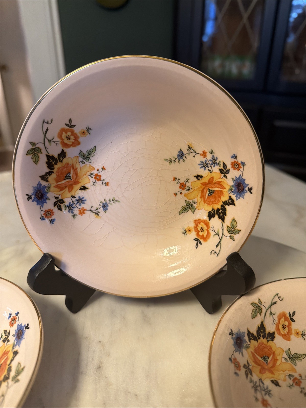 Royal Beige Ware Royal China Sebring Ohio Floral 5.5” Dessert Bowl – Set of 5