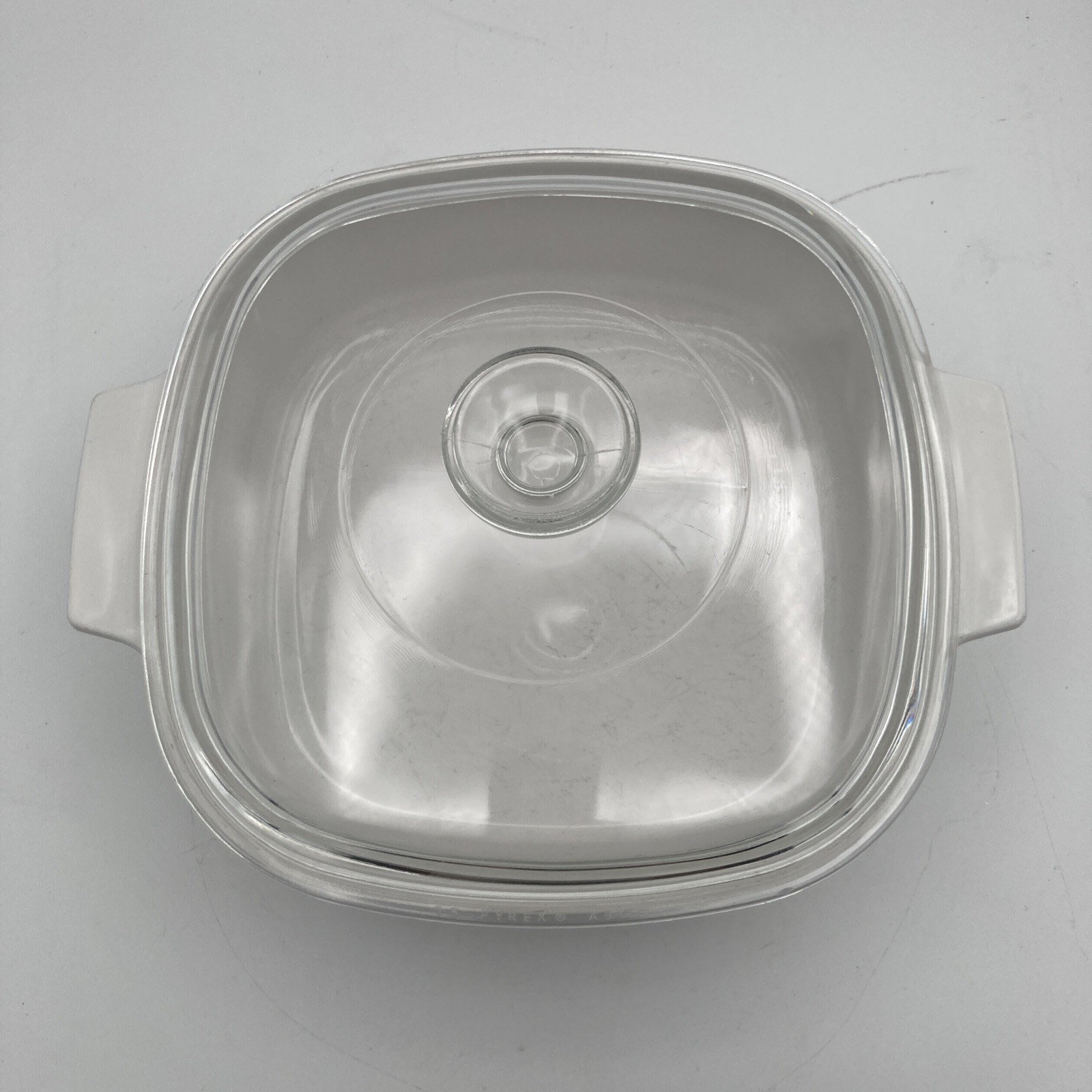 CorningWare A-2-B 2 Liter Casserole White Just White Pattern w/ Pyrex A9C Lid