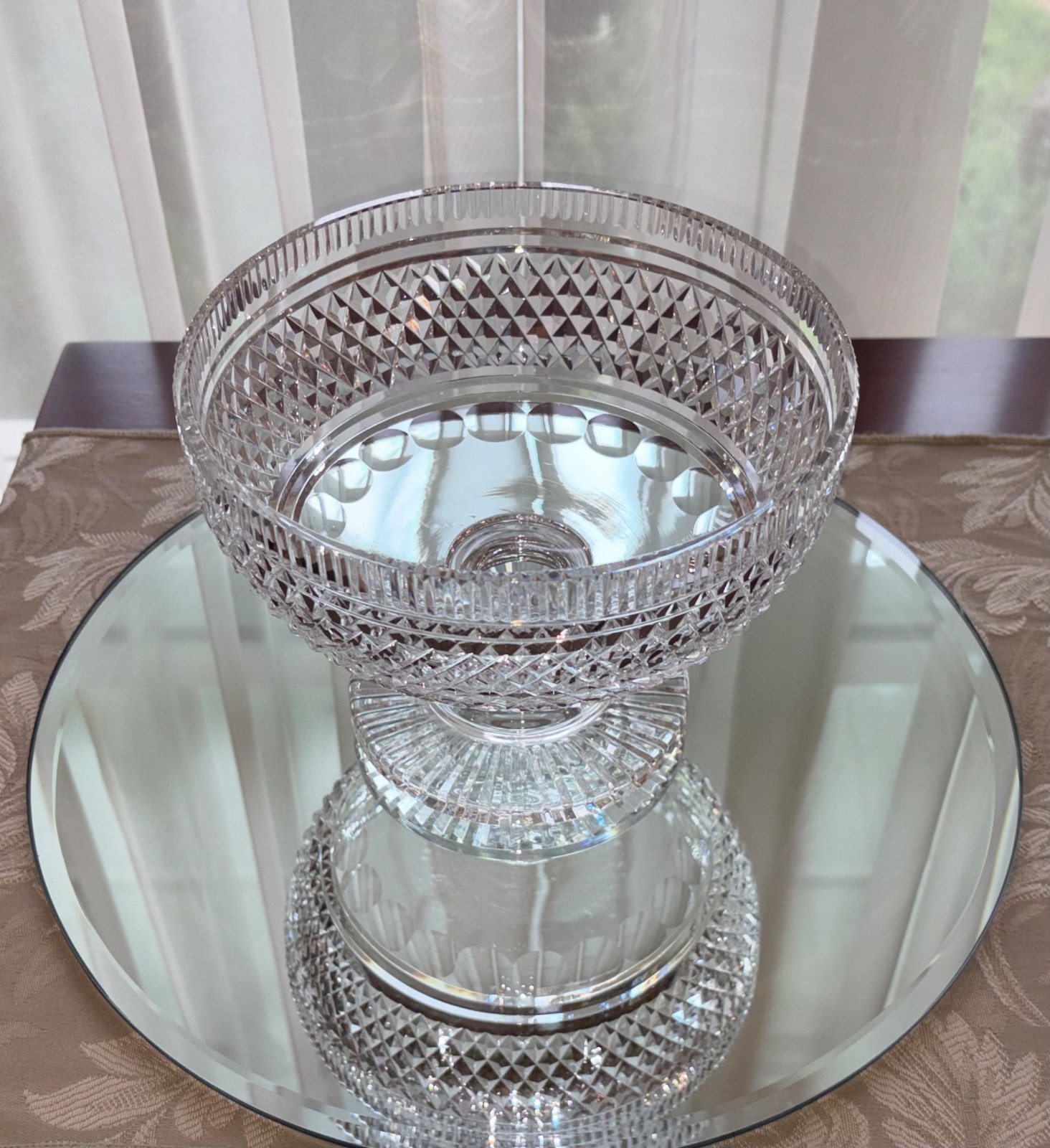 Vintage Waterford Crystal Castletown Footed Pedestal Centerpiece Bowl