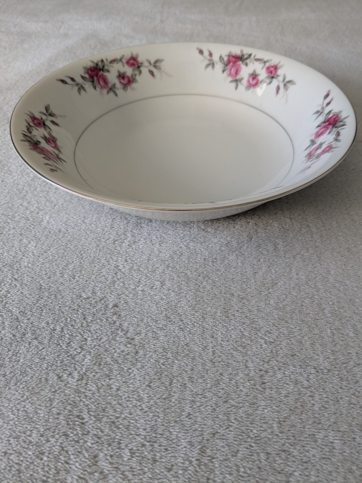 Kyoto Rose Garland Coupe Soup Bowl 7 1/2″ Fine China Made in Japan Total of 8