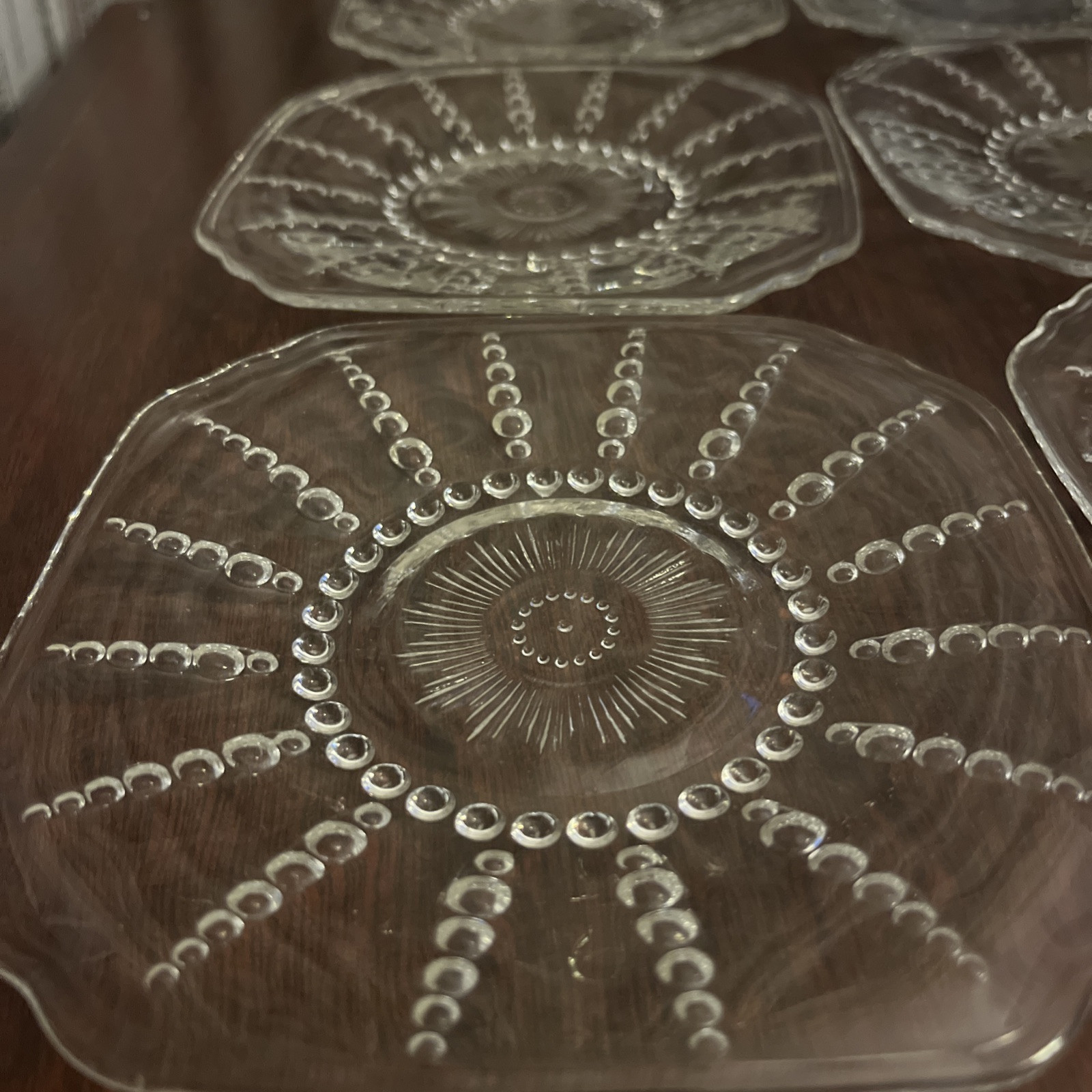 Columbia Depression Bread & Butter Plate Set(6) By Federal Glass 1938