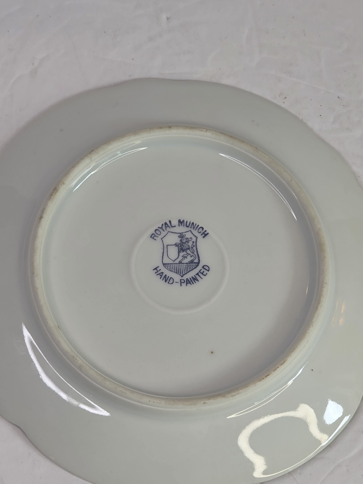 Antique Royal Munich Bavaria hand-painted porcelain plate c. 1885 Signed Sembat