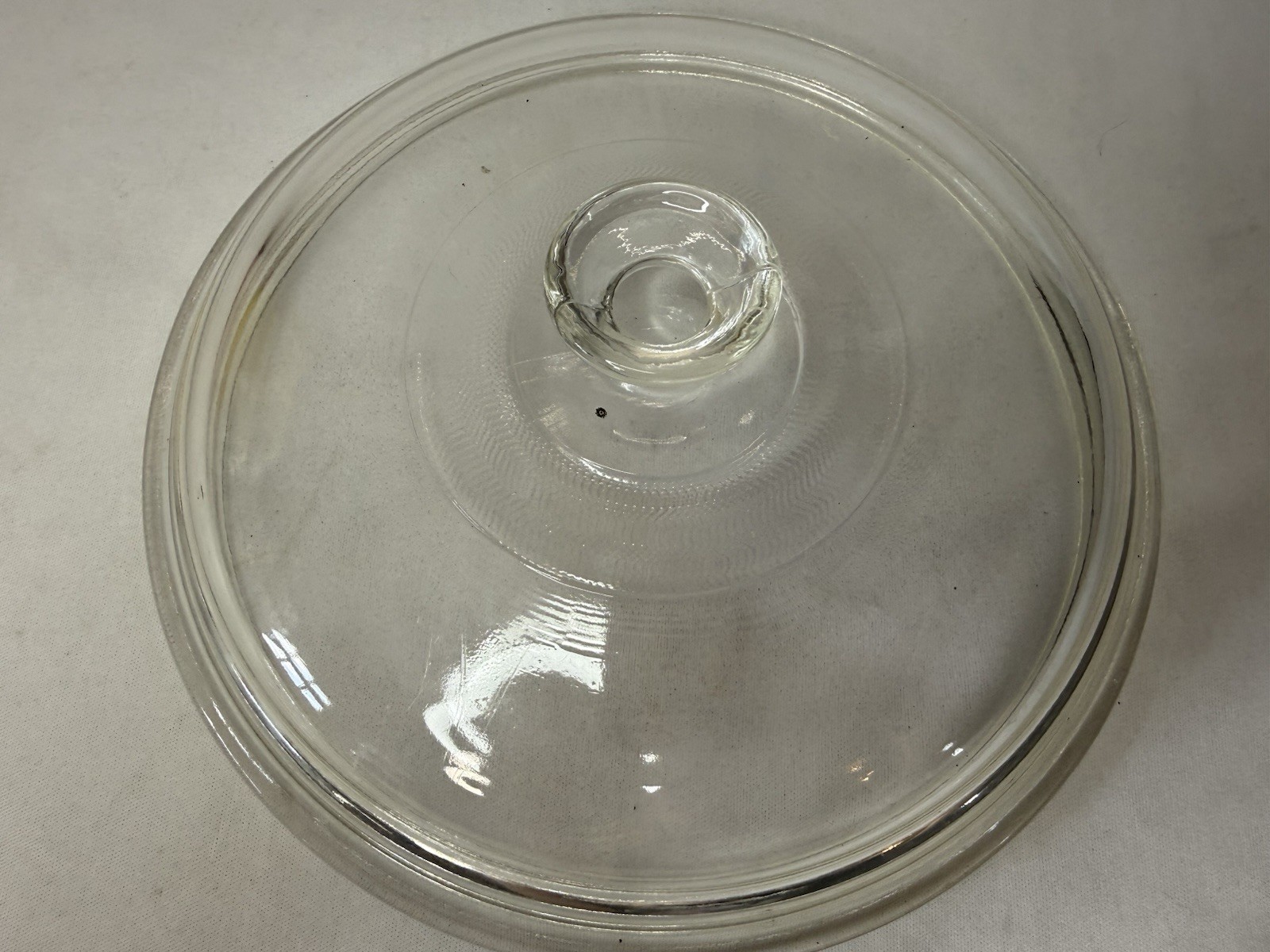 Pyrex Style Round Glass Lid 8 1/8 Inches for Saute Pan/Casserole Dish Marked 407