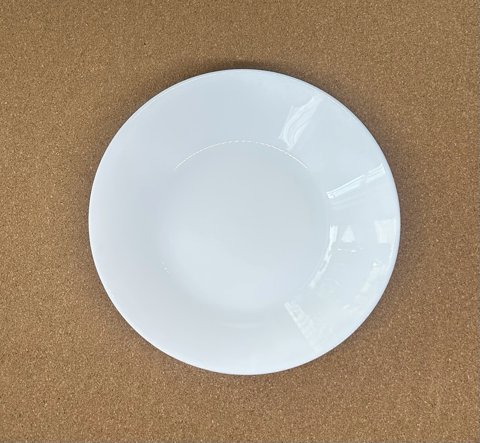 Set of 6 All White Glass Pasta Bowls 7.75” Low Meal Bowl Noodle Bright & Clean!