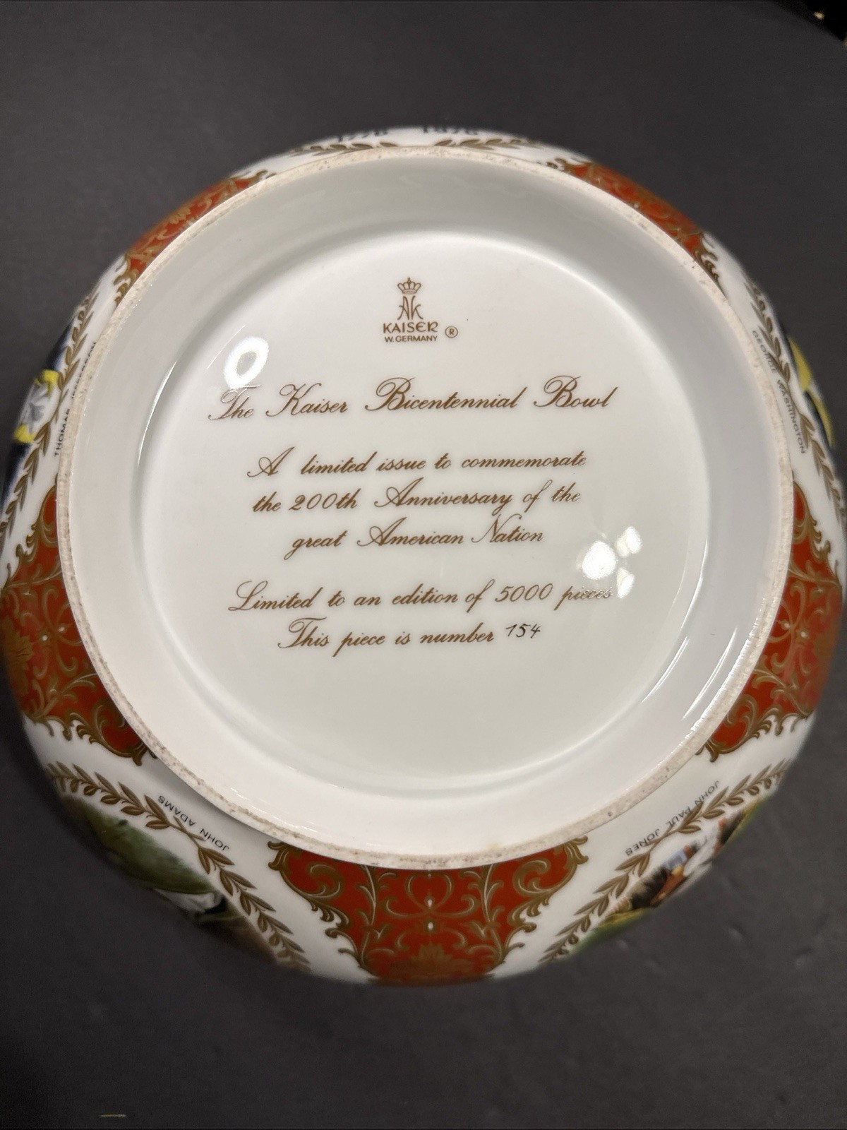 Kaiser Limited Edition Bicentennial Bowl #154 of 5,000 – Rare