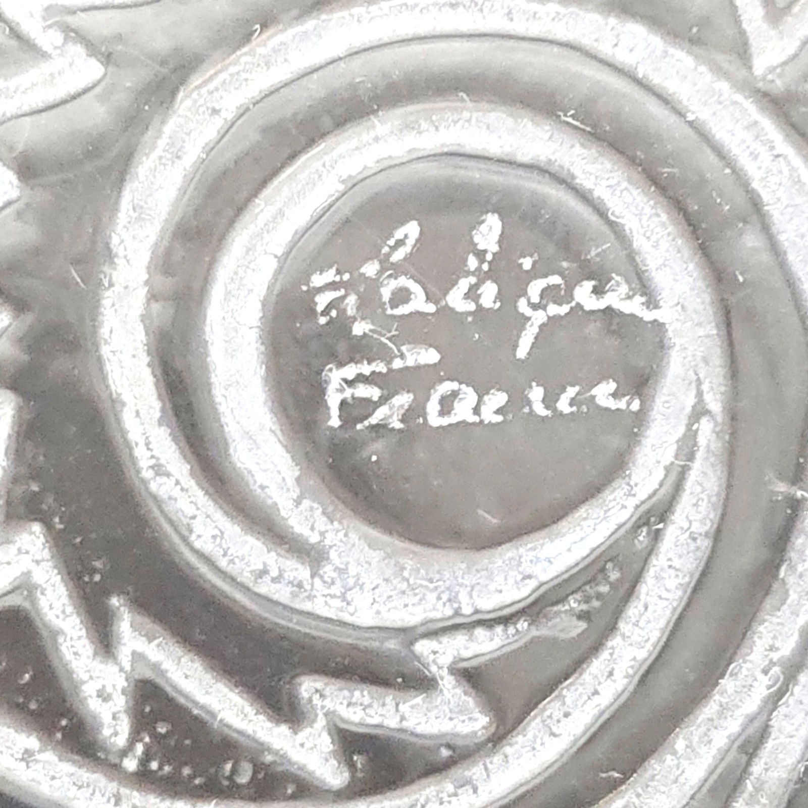 VTG Lalique France Pinsons Crystal Centerpiece Bowl Frosted Finches Signed 9.125